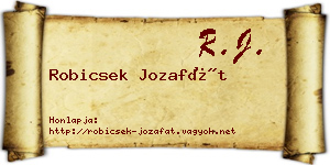 Robicsek Jozafát névjegykártya